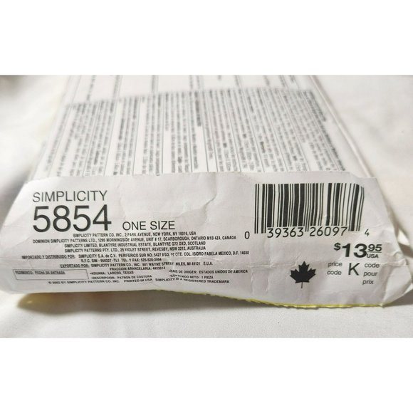 Simplicity Craft Pattern 5854 by SEWING FOR DUMMIES - Fleece Pillow, Fleece Pill - Picture 4 of 6